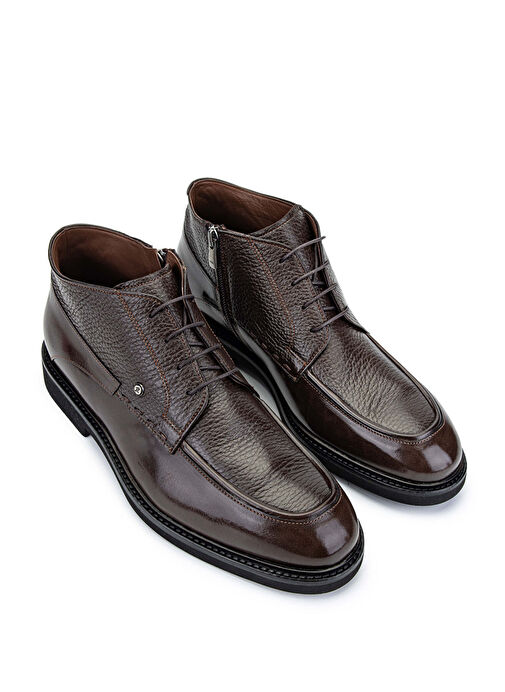 Tamer Tanca Erkek Hakiki Deri Kahverengi Klasik Bot - Görsel 3