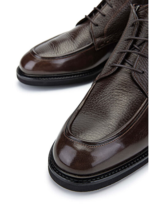 Tamer Tanca Erkek Hakiki Deri Kahverengi Klasik Bot - Görsel 5