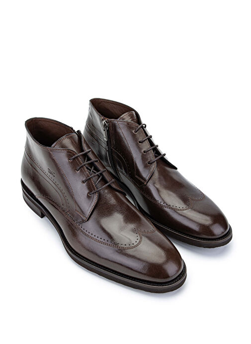 Tamer Tanca Erkek Hakiki Deri Kahverengi Klasik Bot - Görsel 3