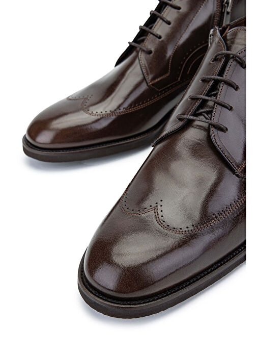 Tamer Tanca Erkek Hakiki Deri Kahverengi Klasik Bot - Görsel 5