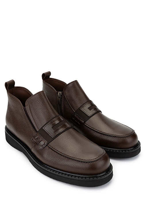 Tamer Tanca Erkek Hakiki Deri Kahverengi Klasik Bot - Görsel 3