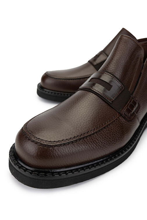 Tamer Tanca Erkek Hakiki Deri Kahverengi Klasik Bot - Görsel 4