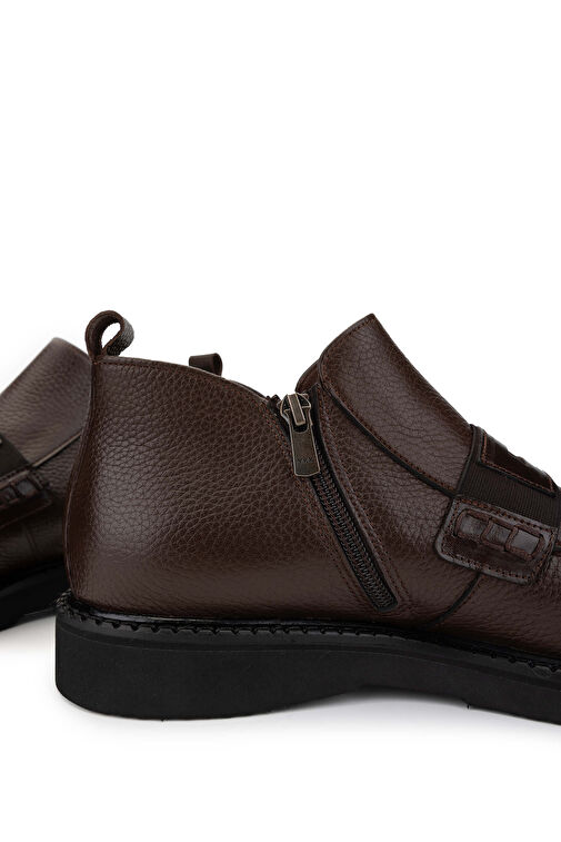 Tamer Tanca Erkek Hakiki Deri Kahverengi Klasik Bot - Görsel 5