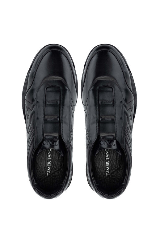 Tamer Tanca Erkek Hakiki Deri Siyah Casual Ayakkabı - Görsel 6
