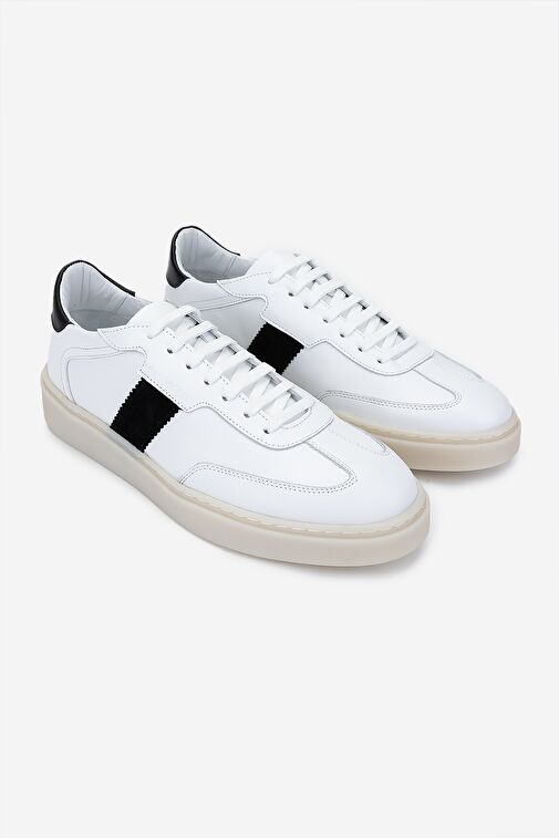 Valmenti Erkek Hakiki Deri Beyaz Sneakers & Spor Ayakkabı - Görsel 3