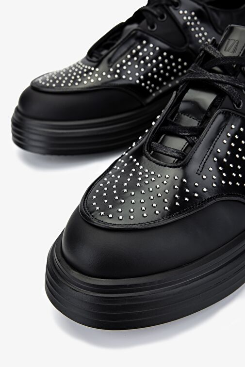 Valmenti Siyah Erkek Deri Sneaker 698 1139-2 ERK AYK SK24-25 - Görsel 4