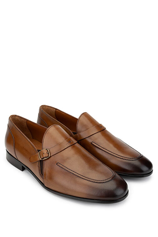 Tamer Tanca Erkek Hakiki Deri Taba Loafer Ayakkabı - Görsel 3