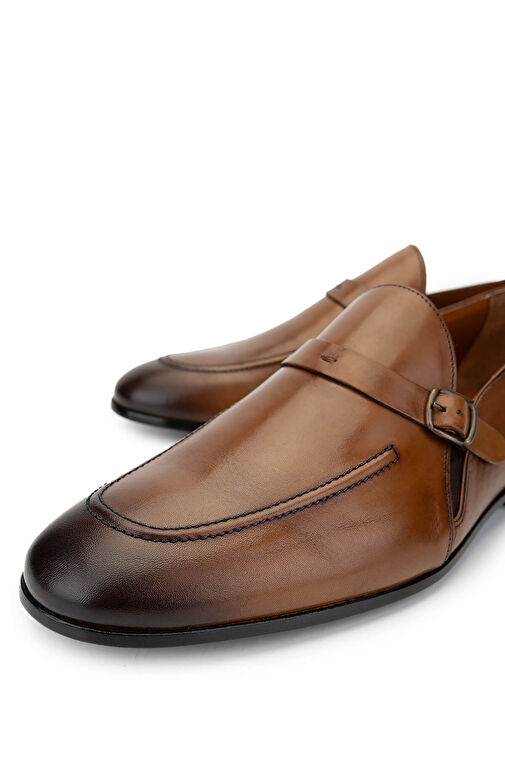 Tamer Tanca Erkek Hakiki Deri Taba Loafer Ayakkabı - Görsel 4