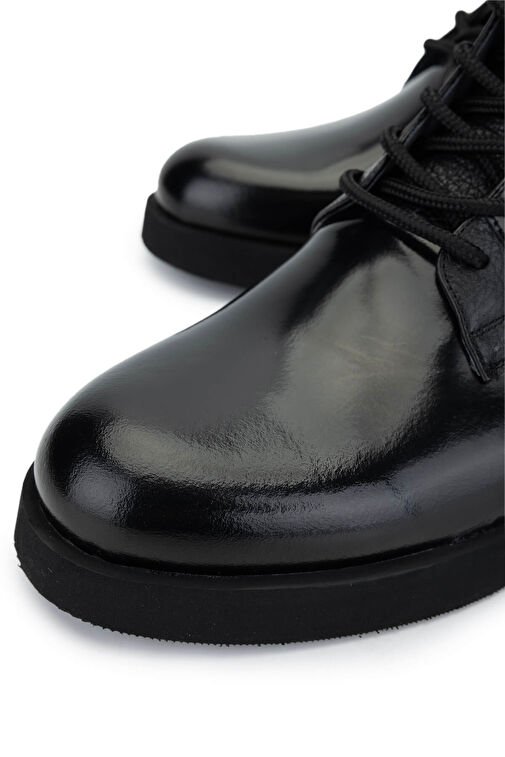 Tamer Tanca Erkek Hakiki Deri Siyah Açma Casual Bot - Görsel 4