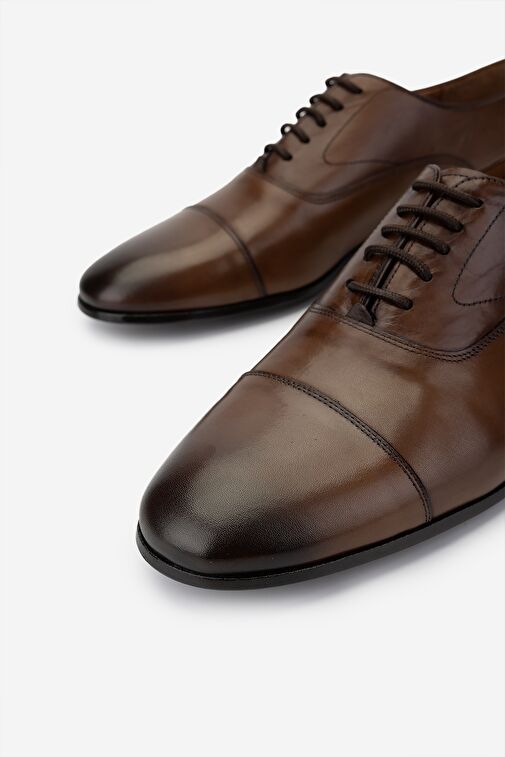 Valmenti Erkek Hakiki Deri Taba Klasik Ayakkabı - Görsel 4