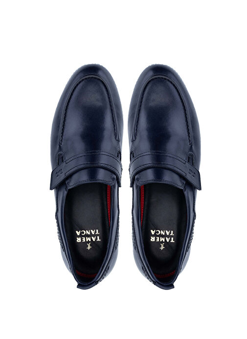 Tamer Tanca Erkek Hakiki Deri Lacivert Casual Ayakkabı - Görsel 6