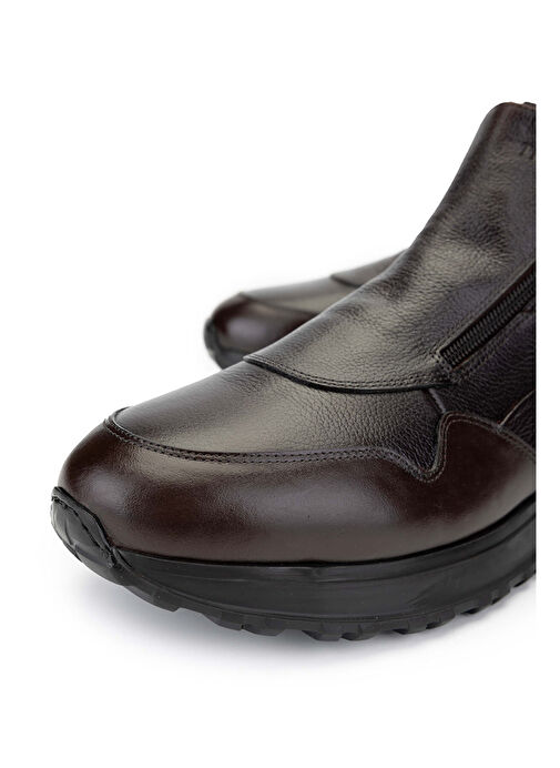 Tamer Tanca Erkek Hakiki Deri Kahverengi Casual Bot - Görsel 4