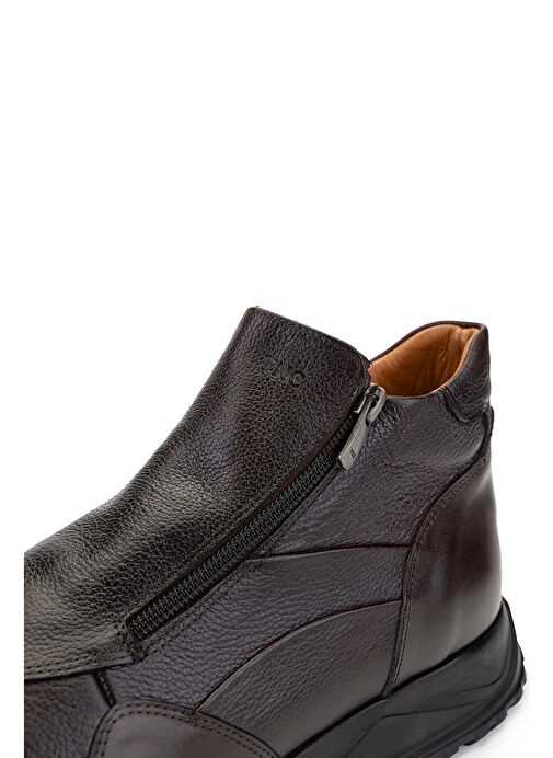 Tamer Tanca Erkek Hakiki Deri Kahverengi Casual Bot - Görsel 6