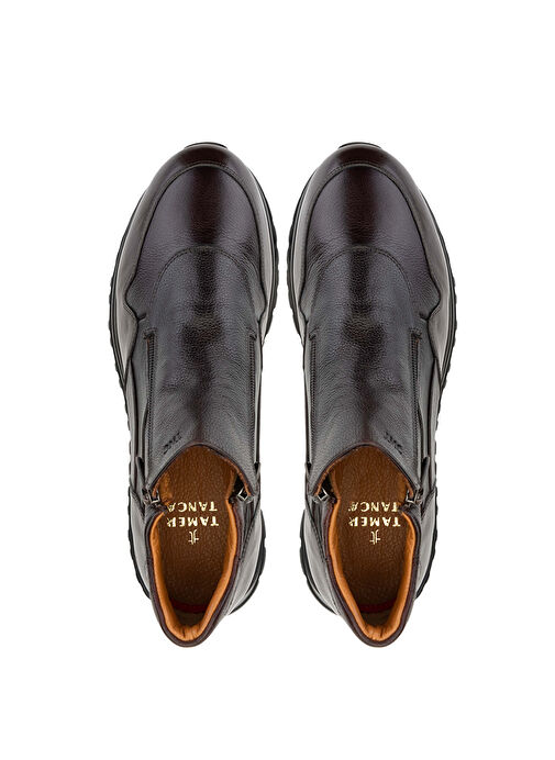 Tamer Tanca Erkek Hakiki Deri Kahverengi Casual Bot - Görsel 7