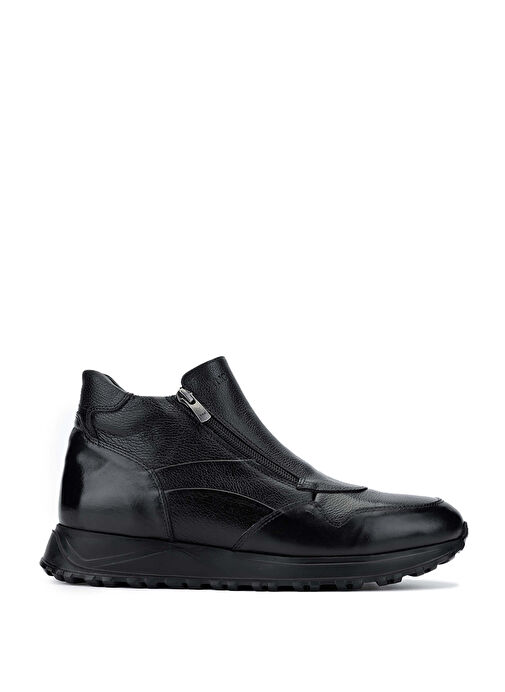 Tamer Tanca Erkek Hakiki Deri Siyah Casual Bot - Görsel 2