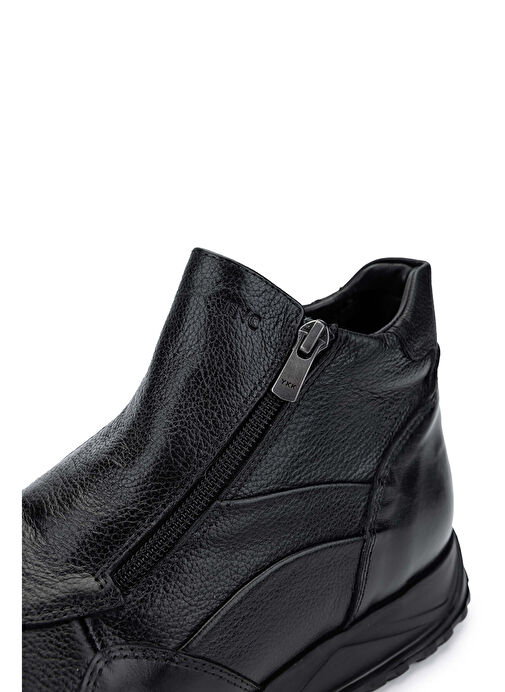 Tamer Tanca Erkek Hakiki Deri Siyah Casual Bot - Görsel 6