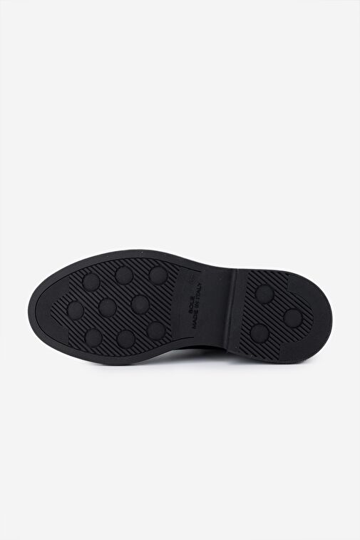 Valmenti Erkek Hakiki Deri Siyah Deri Casual Bot - Görsel 5