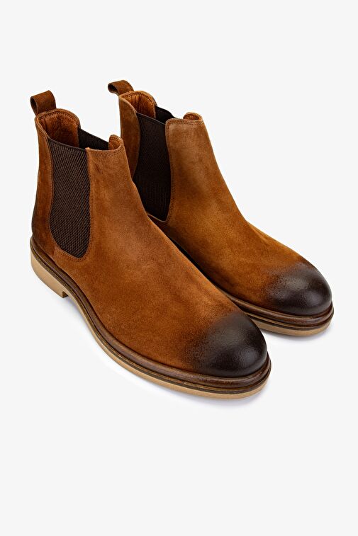 Valmenti Erkek Hakiki Deri Taba Süet Casual Bot - Görsel 3