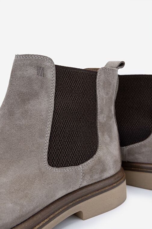 Valmenti Erkek Hakiki Deri Bej Süet Casual Bot - Görsel 5