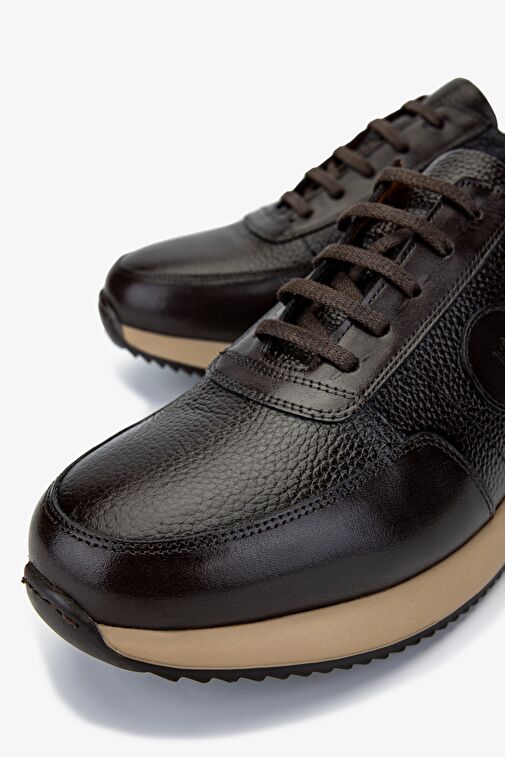 Valmenti Erkek Hakiki Deri Kahverengi Sneakers & Spor Ayakkabı - Görsel 4