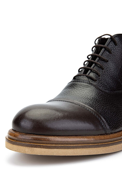 Tamer Tanca Erkek Hakiki Deri Kahverengi Casual Bot - Görsel 6