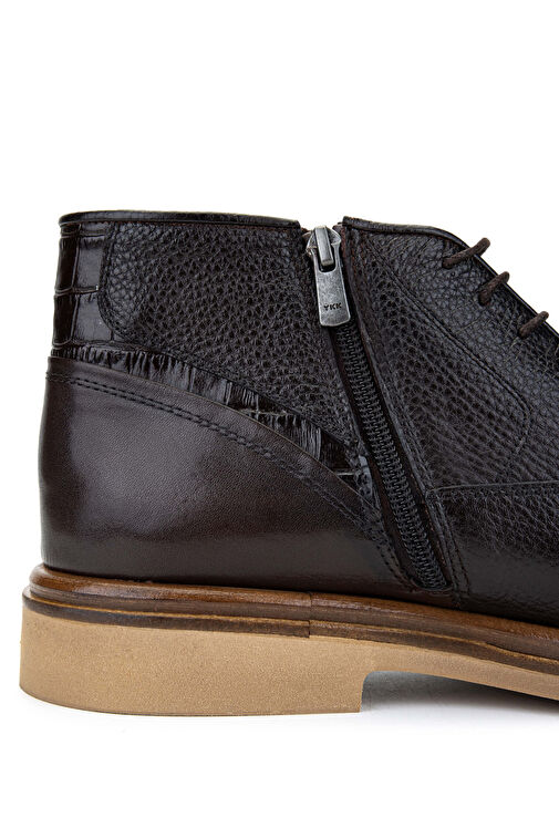 Tamer Tanca Erkek Hakiki Deri Kahverengi Casual Bot - Görsel 7