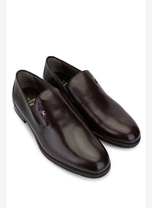 Tamer Tanca Erkek Hakiki Deri Kahverengi Loafer Ayakkabı - Görsel 3