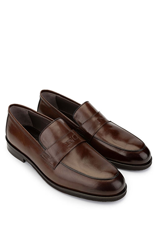 Tamer Tanca Erkek Hakiki Deri Taba Bufalo Loafer Ayakkabı - Görsel 3