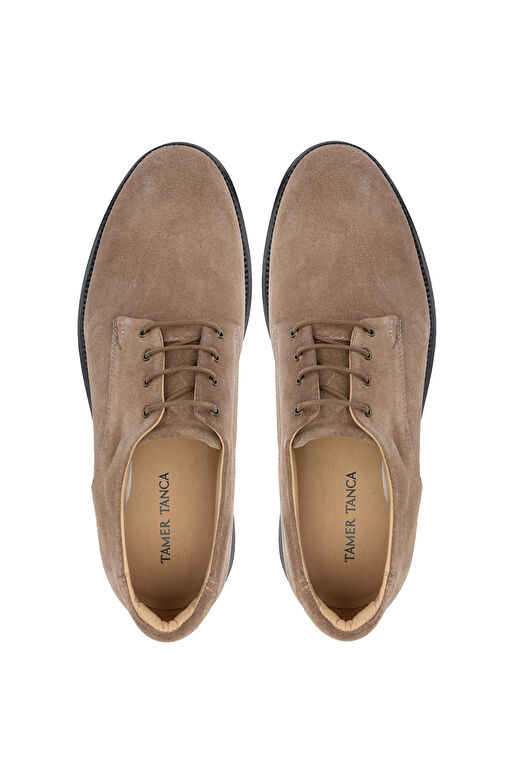 Tamer Tanca Erkek Hakiki Deri Bej Süet Casual Ayakkabı - Görsel 6