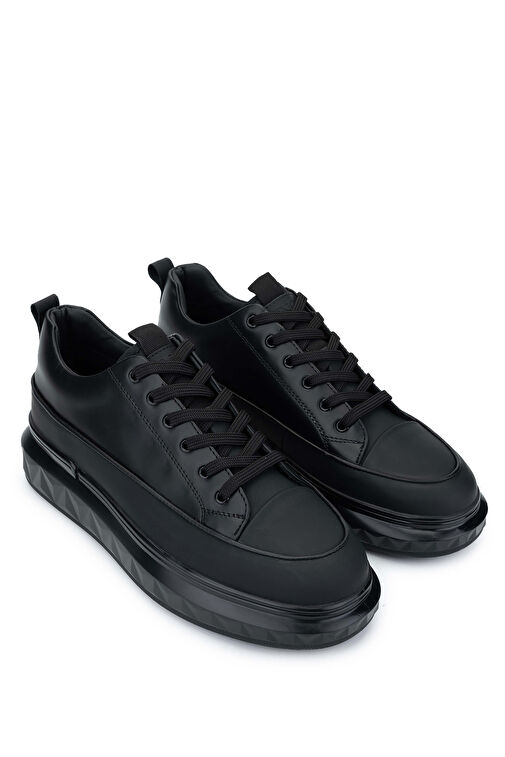 Tamer Tanca Erkek Hakiki Deri Siyah Casual Ayakkabı - Görsel 3