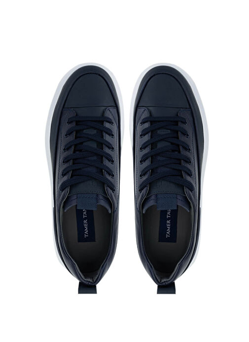 Tamer Tanca Erkek Hakiki Deri Lacivert Casual Ayakkabı - Görsel 6