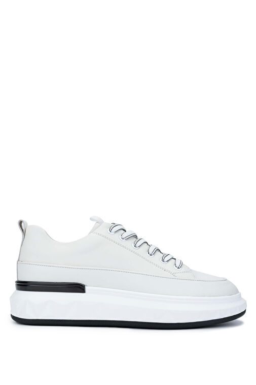 Tamer Tanca Siyah-Beyaz Erkek Deri Günlük Ayakkabı 381 20565 ERK AYK SK24-25 - Görsel 2