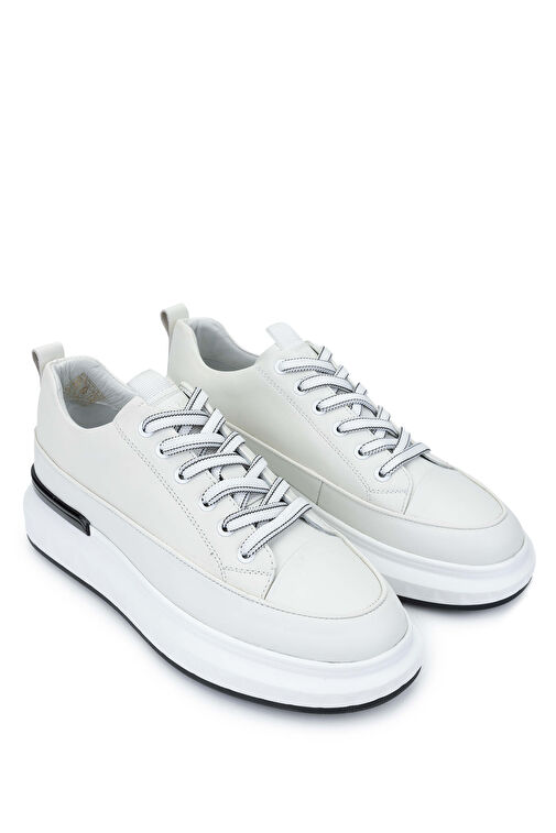 Tamer Tanca Siyah-Beyaz Erkek Deri Günlük Ayakkabı 381 20565 ERK AYK SK24-25 - Görsel 3