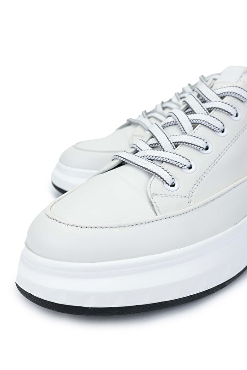 Tamer Tanca Siyah-Beyaz Erkek Deri Günlük Ayakkabı 381 20565 ERK AYK SK24-25 - Görsel 4