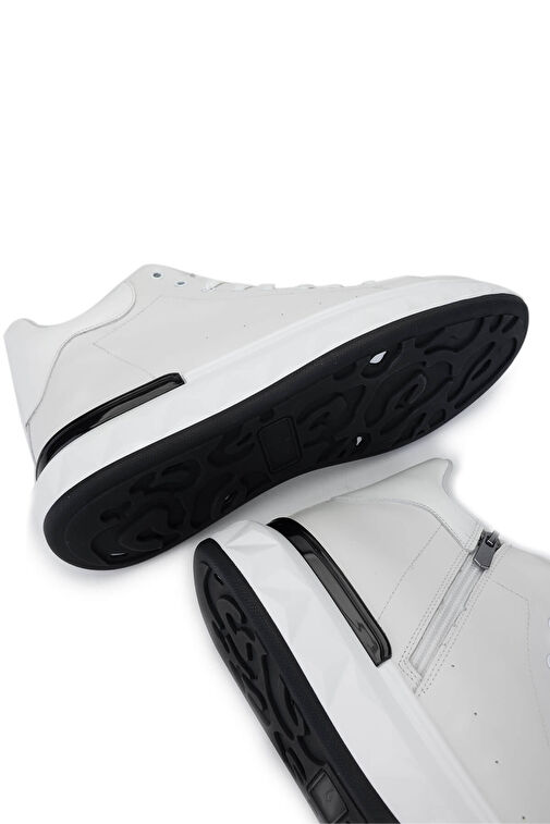 Tamer Tanca Erkek Hakiki Deri Beyaz Bot Ayakkabı - Görsel 5