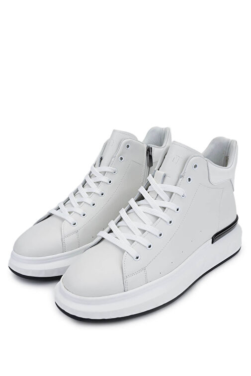 Tamer Tanca Erkek Hakiki Deri Beyaz Bot Ayakkabı - Görsel 6