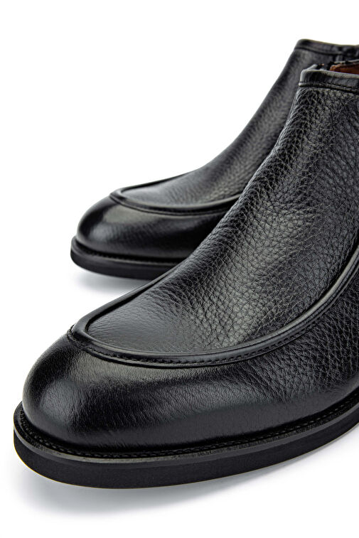 Tamer Tanca Erkek Hakiki Deri Siyah Bot Ayakkabı - Görsel 5