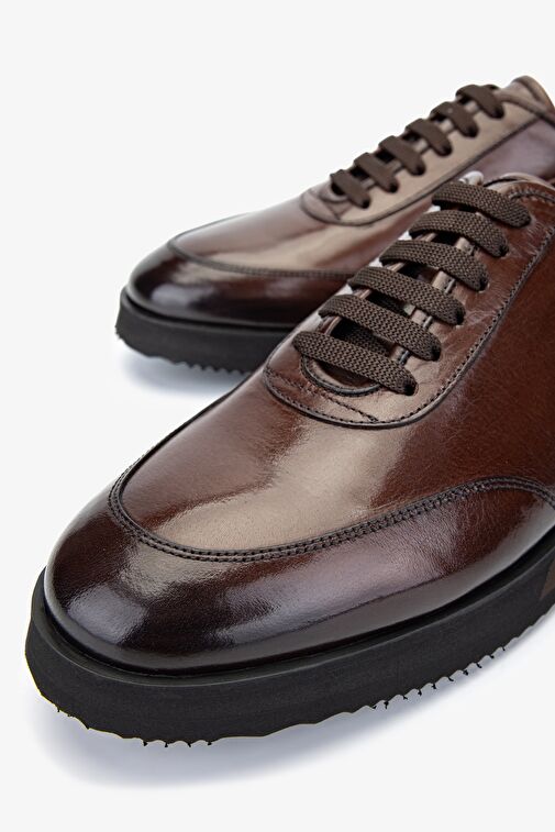 Valmenti Erkek Hakiki Deri Taba Sneakers & Spor Ayakkabı - Görsel 4