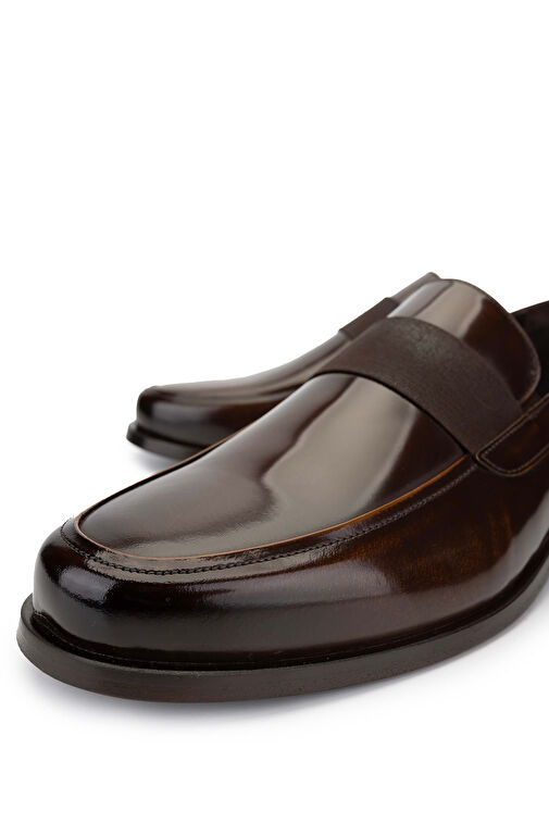 Tamer Tanca Erkek Hakiki Deri Kahverengi Loafer Ayakkabı - Görsel 4