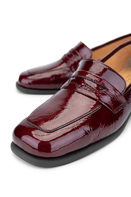 Relax Anatomic Kadın Hakiki Deri Bordo Comfort Ayakkabı - Görsel 4