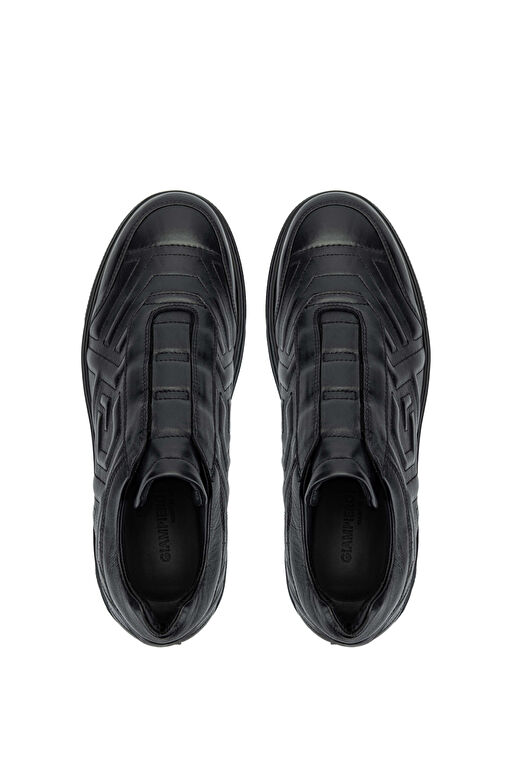 Giampiero Nicola Erkek Hakiki Deri Siyah Casual Ayakkabı - Görsel 6