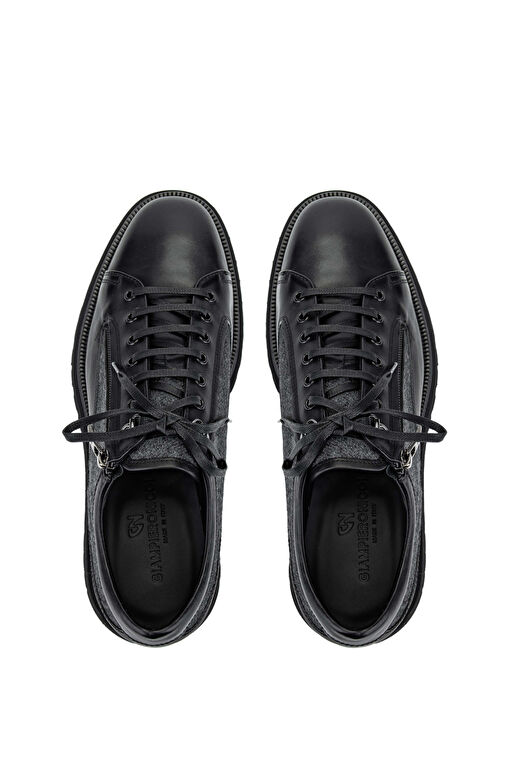 Giampiero Nicola Siyah Erkek Deri - Kumaş Günlük Ayakkabı 664 G43492 ERK AYK SK24-25 - Görsel 6