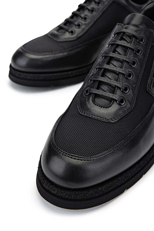 Giampiero Nicola Siyah Erkek Deri - Kumaş Günlük Ayakkabı 664 K43663 ERK AYK SK24-25 - Görsel 5