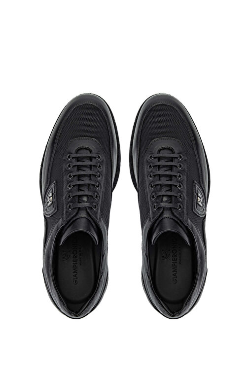 Giampiero Nicola Siyah Erkek Deri - Kumaş Günlük Ayakkabı 664 K43663 ERK AYK SK24-25 - Görsel 6