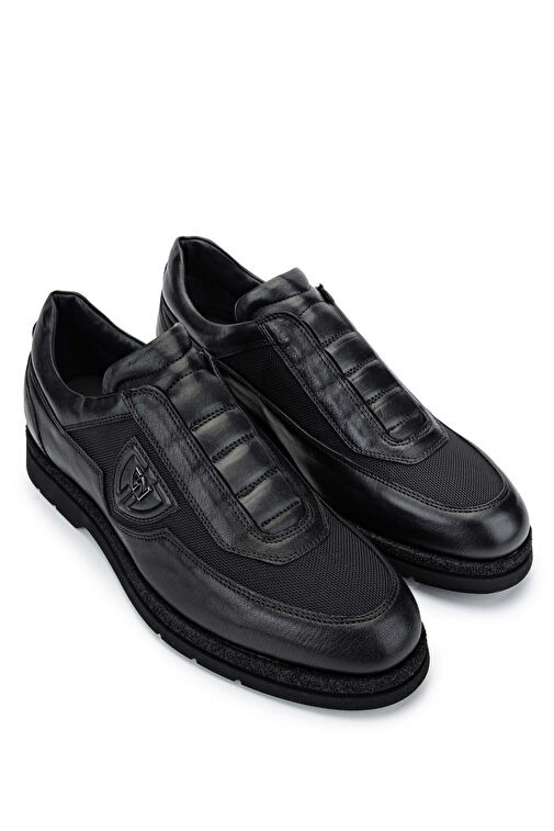 Giampiero Nicola Siyah Erkek Deri - Kumaş Günlük Ayakkabı 664 K43661A ERK AYK SK24-25 - Görsel 3