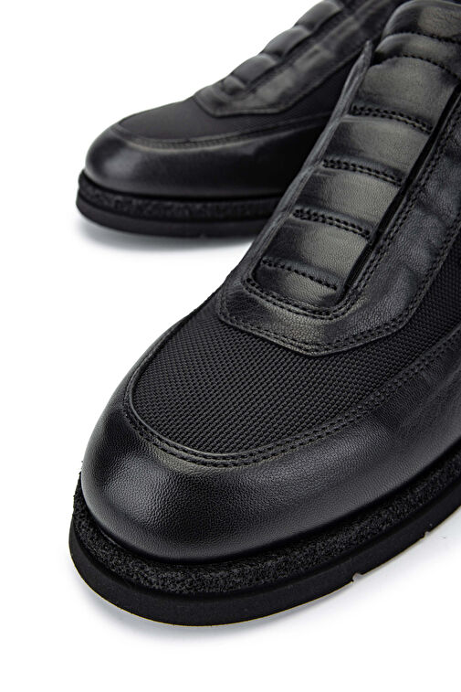 Giampiero Nicola Siyah Erkek Deri - Kumaş Günlük Ayakkabı 664 K43661A ERK AYK SK24-25 - Görsel 5