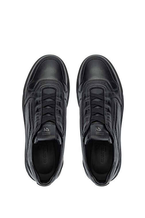 Giampiero Nicola Erkek Hakiki Deri Siyah Casual Ayakkabı - Görsel 6