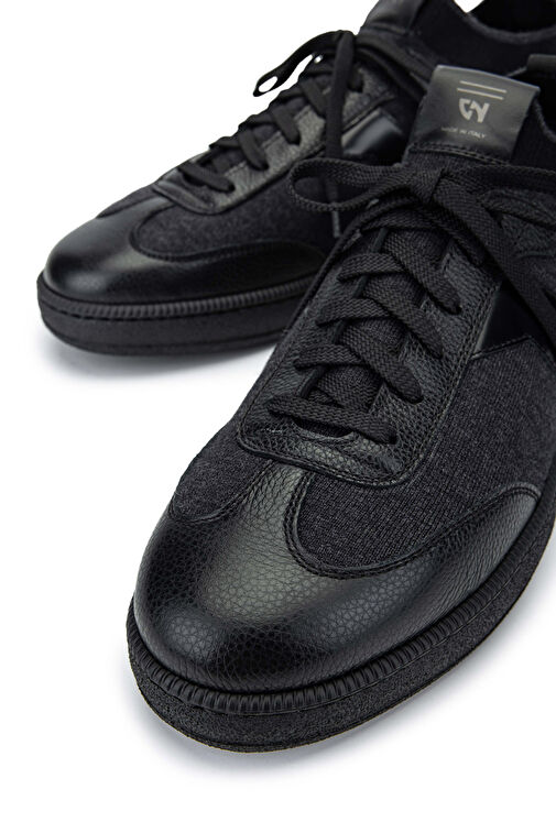 Giampiero Nicola Erkek Hakiki Deri Siyah Casual Ayakkabı - Görsel 5