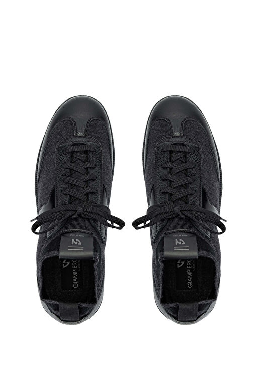 Giampiero Nicola Erkek Hakiki Deri Siyah Casual Ayakkabı - Görsel 6