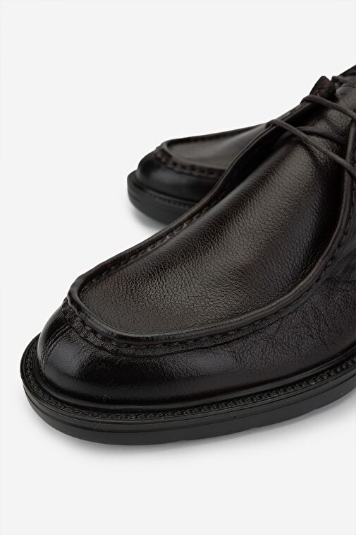 Valmenti Siyah Erkek Deri Günlük Ayakkabı 183 30558 ERK AYK SK24-25 - Görsel 4